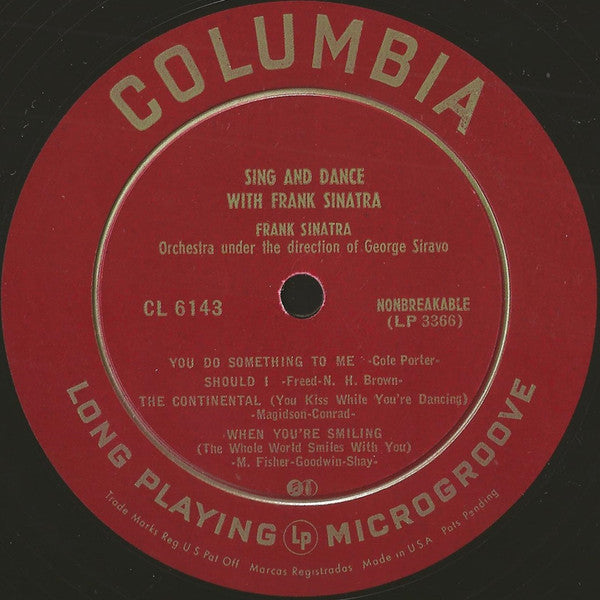 Frank Sinatra : Sing And Dance With Frank Sinatra (10", Album, Mono)