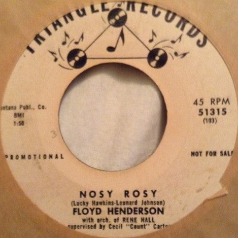 Floyd Henderson : Tenderly (7", Promo)
