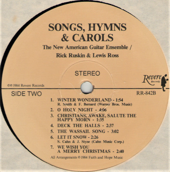 The New American Guitar Ensemble : Songs, Hymns & Carols (LP, Album)