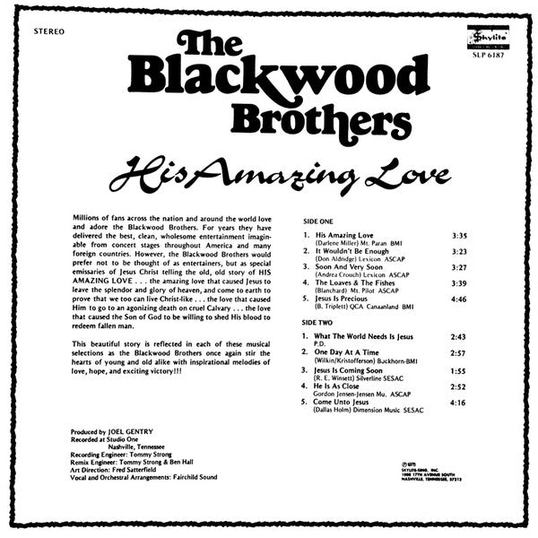 The Blackwood Brothers* : His Amazing Love (LP)