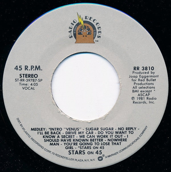 Stars On 45 : Stars On 45 (7", Single, Spe)