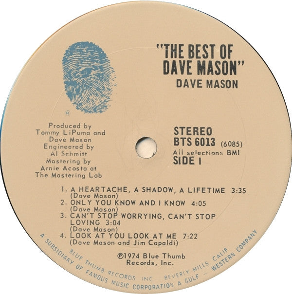 Dave Mason : The Best Of Dave Mason (LP, Comp, Pit)