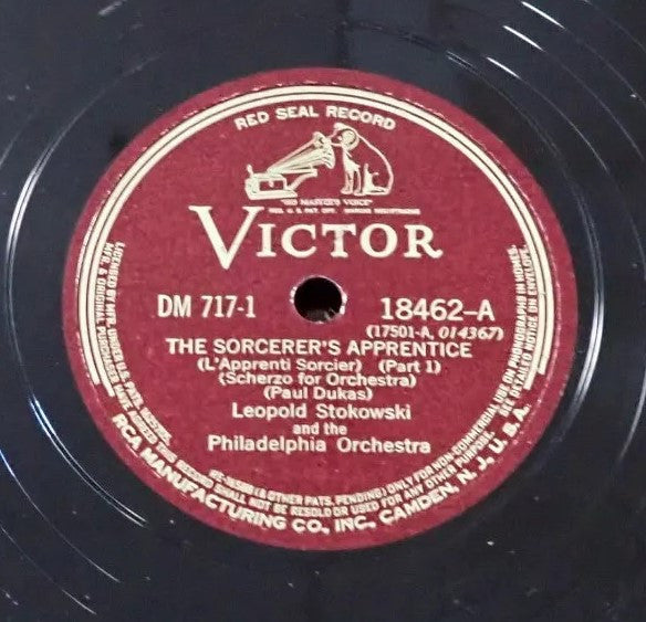 Dukas* - Leopold Stokowski And Philadelphia Orchestra* : The Sorcerer's Apprentice (Scherzo For Orchestra) (2xShellac, 12", Album, RP, Ind)