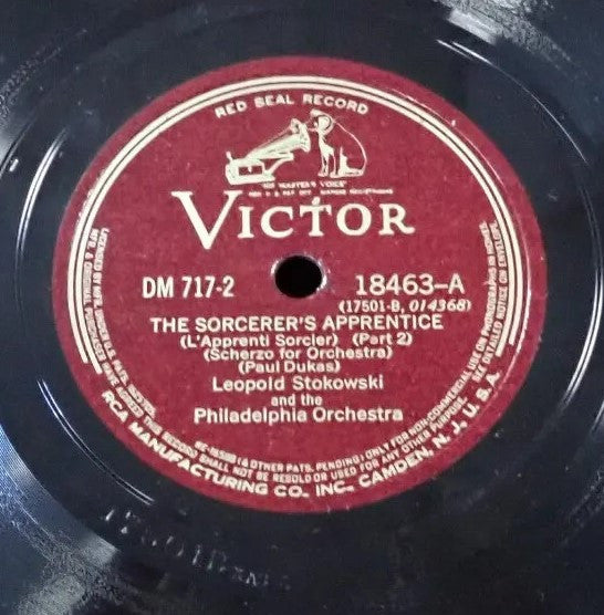 Dukas* - Leopold Stokowski And Philadelphia Orchestra* : The Sorcerer's Apprentice (Scherzo For Orchestra) (2xShellac, 12", Album, RP, Ind)