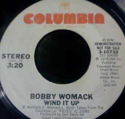 Bobby Womack : Wind It Up (7", Mono, Promo)