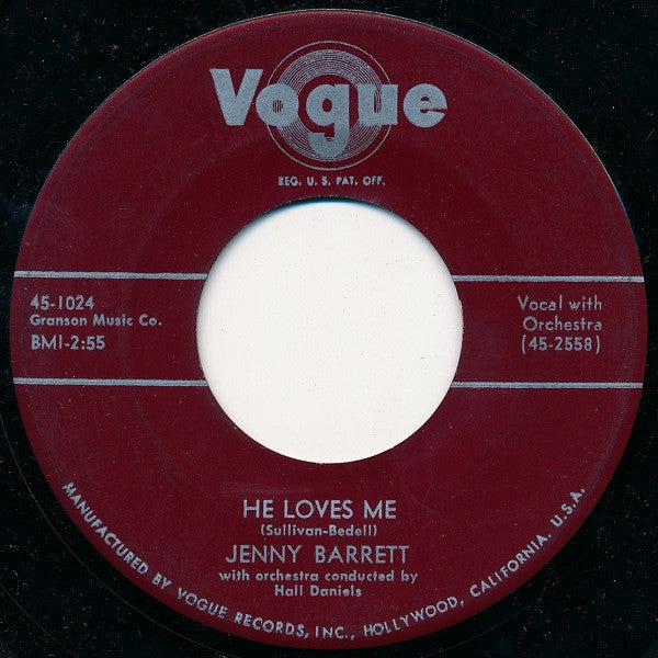 Jenny Barrett (3) : Do Me A Favor / He Loves Me (7", Single)