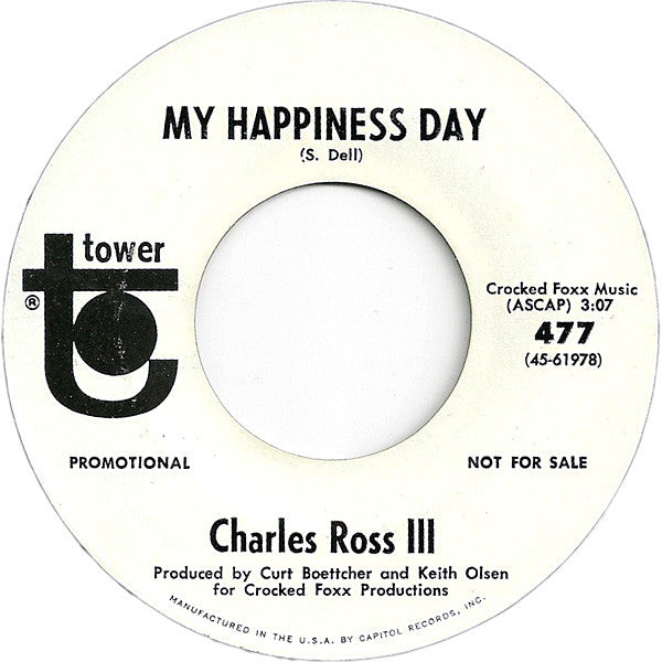 Charles Ross III : A Railroad Trestle In California (7", Promo)