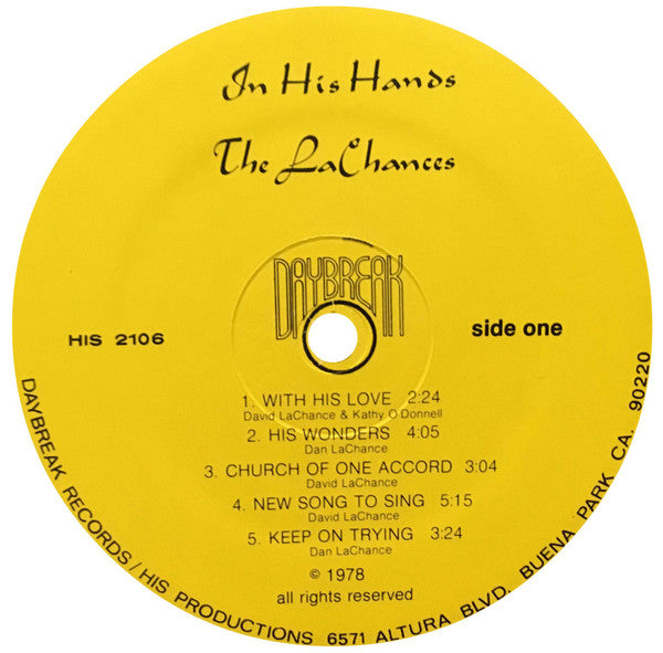 The LaChances : In His Hands (LP, Album)