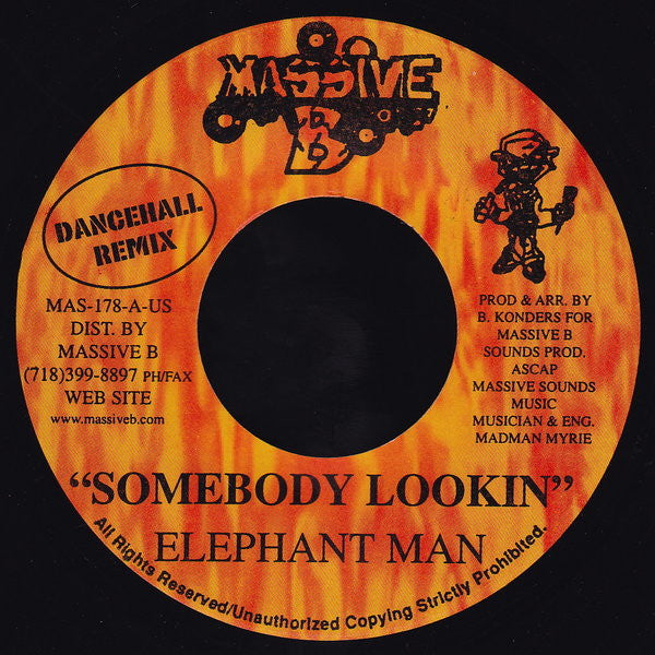 Elephant Man : Somebody Lookin (7", Single)