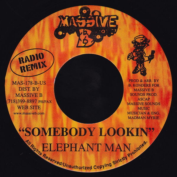 Elephant Man : Somebody Lookin (7", Single)