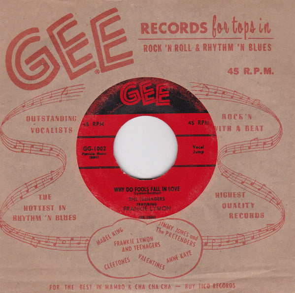 Frankie Lymon & The Teenagers : Why Do Fools Fall In Love / Please Be Mine (7", Single)