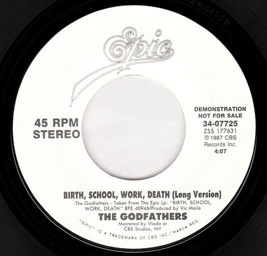 The Godfathers : Birth School Work Death (7", Single, Promo)