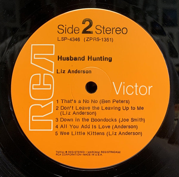 Liz Anderson : Husband Hunting (LP, Album, Ind)