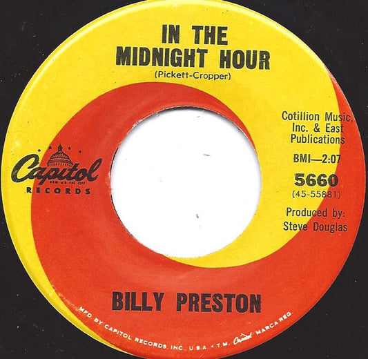 Billy Preston : In The Midnight Hour (7", Scr)