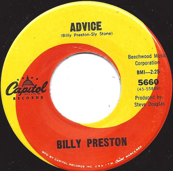 Billy Preston : In The Midnight Hour (7", Scr)