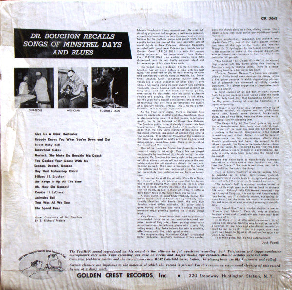 Dr. Edmond Souchon : Minstrel Days (LP, Album)