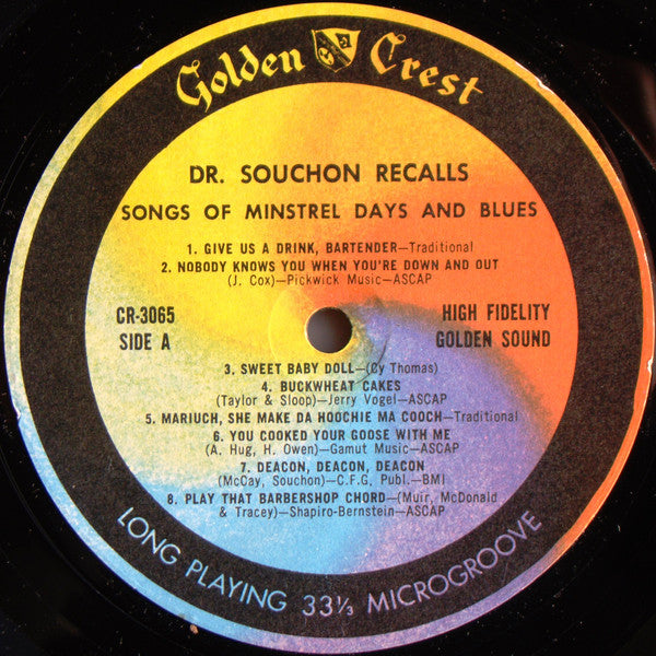 Dr. Edmond Souchon : Minstrel Days (LP, Album)