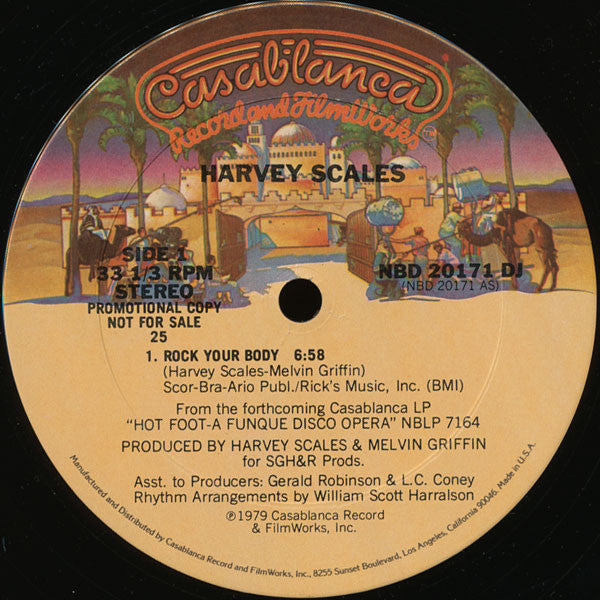 Harvey Scales : Rock Your Body (12", Single, Promo)