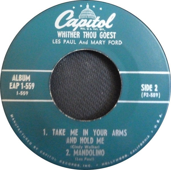 Les Paul & Mary Ford : Whither Thou Goest (7", EP)