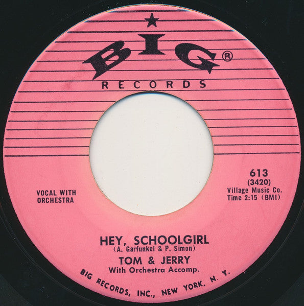 Tom & Jerry : Hey, Schoolgirl / Dancin' Wild (7", Single, Roc)