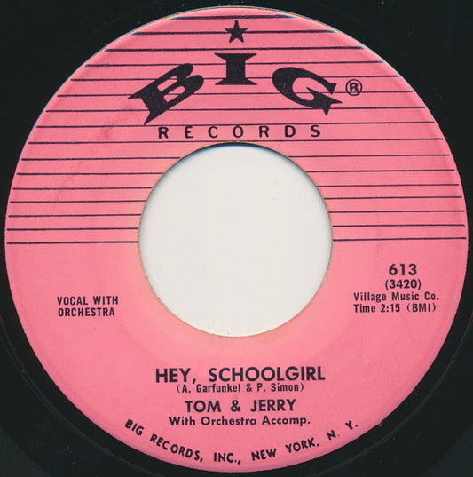 Tom & Jerry : Hey, Schoolgirl / Dancin' Wild (7", Single, Roc)