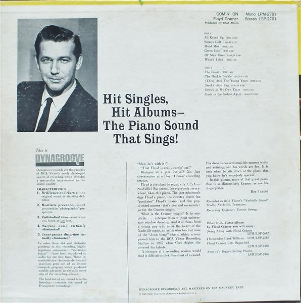 Floyd Cramer : Comin' On (LP, Mono)