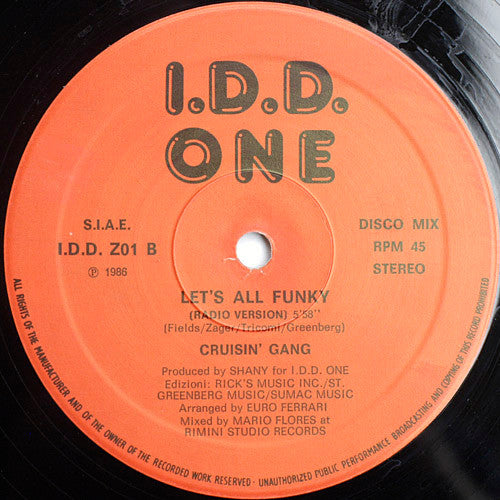 Cruisin' Gang : Let's All Funky (12")