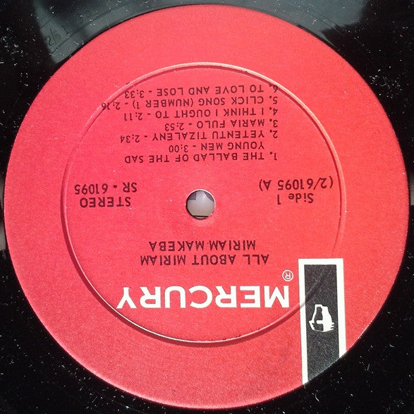 Miriam Makeba : All About Miriam (LP, Album)