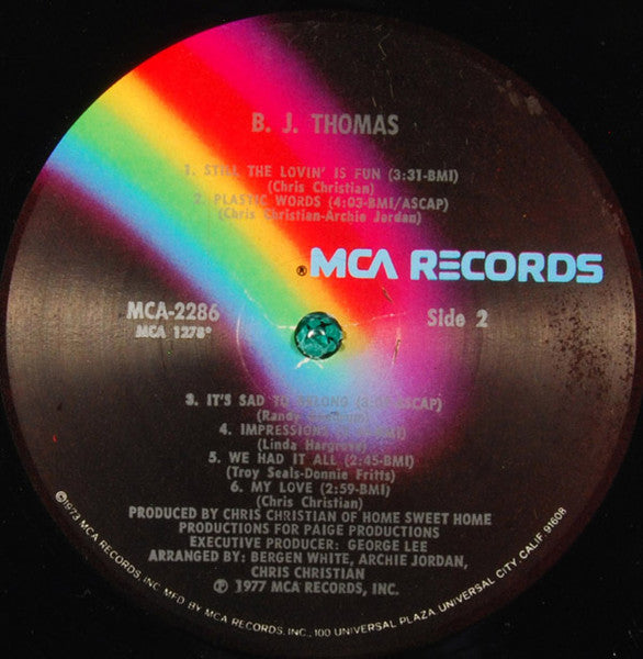 B.J. Thomas : B.J. Thomas (LP, Album)