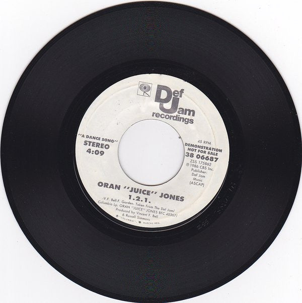 Oran 'Juice' Jones : 1.2.1. / Here I Go Again (7", Promo)