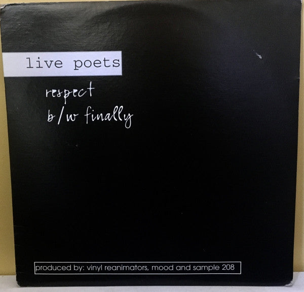 Live Poets : Respect / Finally (12")