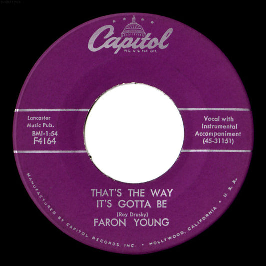 Faron Young : That's The Way It's Gotta Be (7", Single)