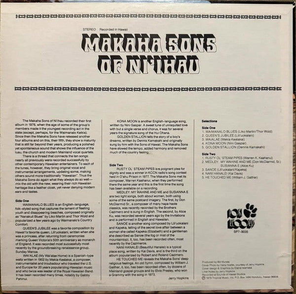 The Makaha Sons Of Ni'ihau : Makaha Sons Of Ni'ihau (LP)