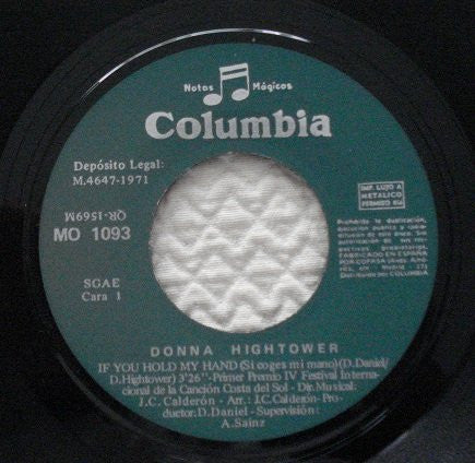 Donna Hightower : If You Hold My Hand (7", Single)