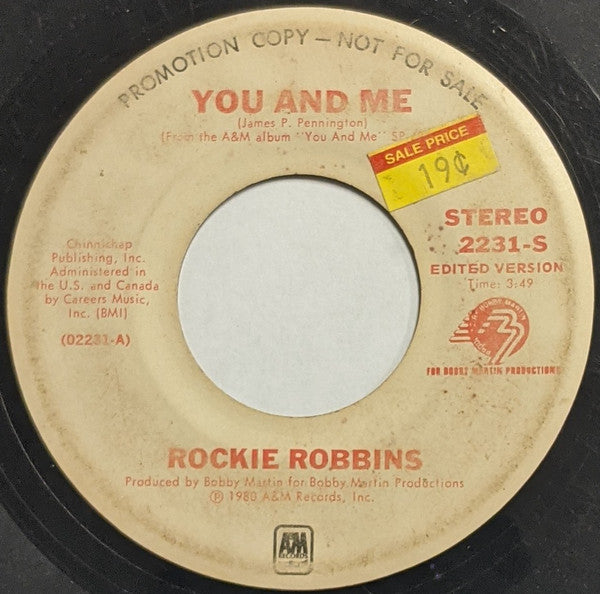 Rockie Robbins : You And Me  (7", Promo)