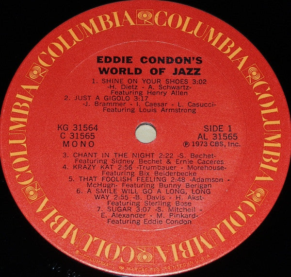 Eddie Condon : Eddie Condon's World Of Jazz (2xLP, Album, Comp, Mono, Pit)