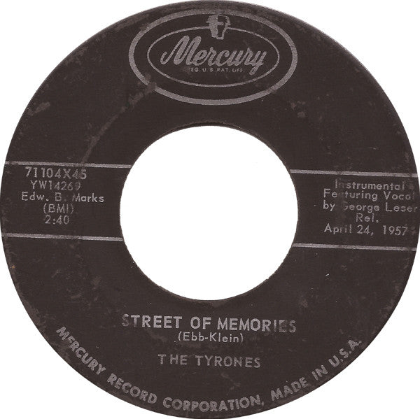 The Tyrones : Pink Champagne / Street Of Memories (7")