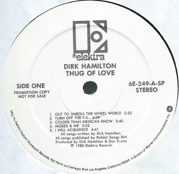 Dirk Hamilton : Thug Of Love (LP, Album, Promo, Spe)