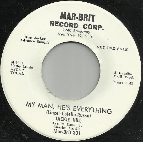 Jackie Hill (3) : Won't You Come Closer (7", Single, Promo)