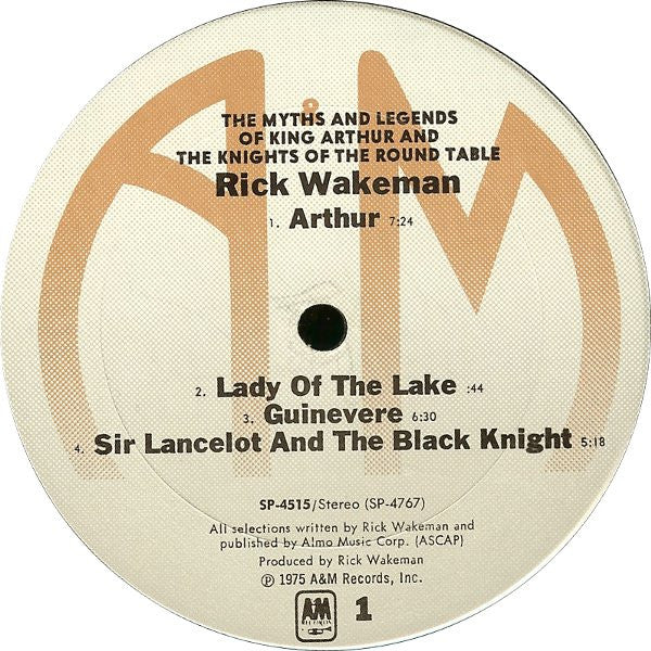 Rick Wakeman : The Myths And Legends Of King Arthur And The Knights Of The Round Table (LP, Album, Pit)
