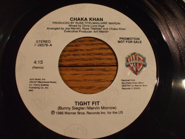 Chaka Khan : Tight Fit  (7", Promo)