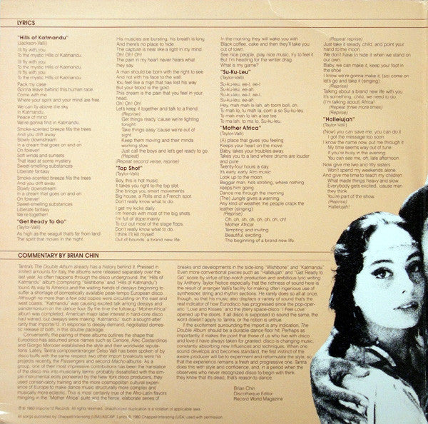 Tantra (2) : The Double Album (2xLP, Album, All)