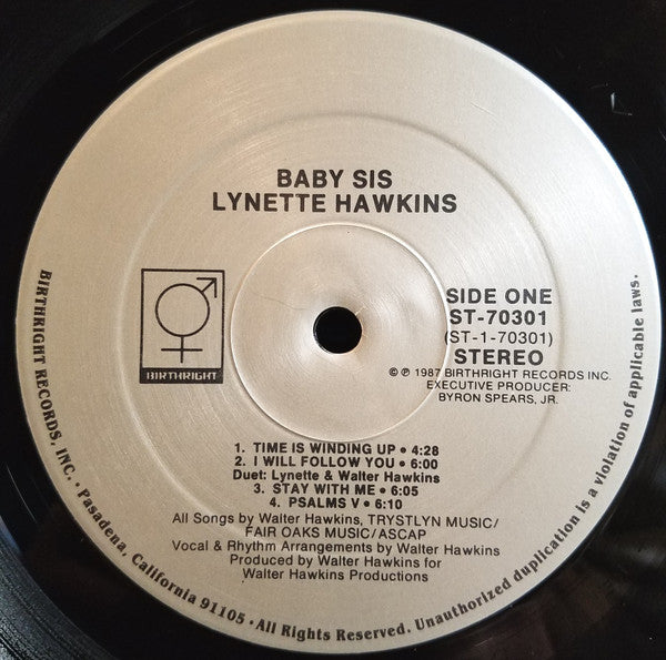 Lynette Hawkins : Baby Sis (LP, Album)