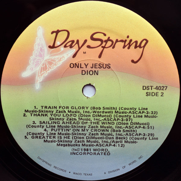 Dion (3) : Only Jesus (LP, Album, Mon)