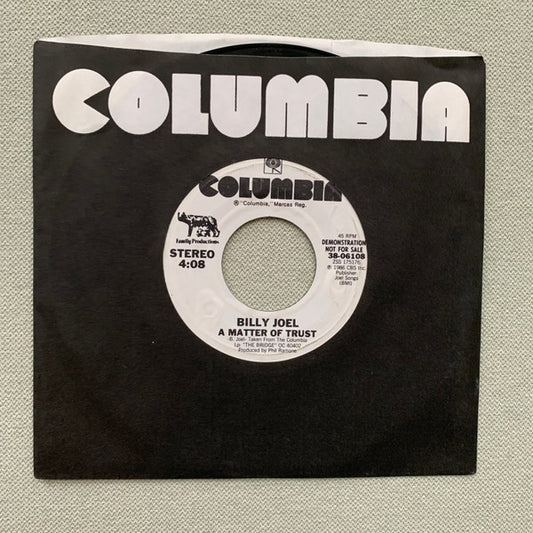 Billy Joel : A Matter Of Trust (7", Promo, Styrene)