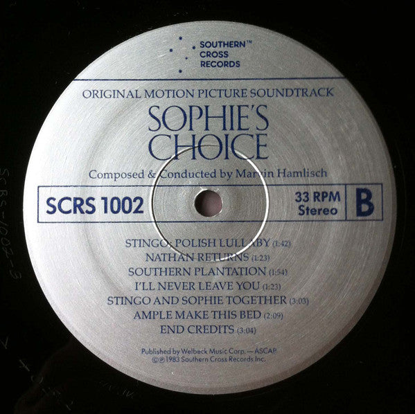 Marvin Hamlisch : Sophie's Choice (Original Motion Picture Soundtrack) (LP, Album)