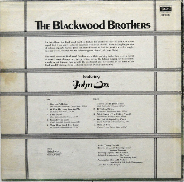 The Blackwood Brothers* Featuring John Cox (9) : The Blackwood Brothers Featuring John Cox (LP)