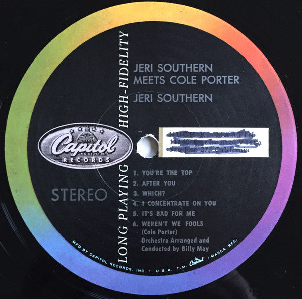 Jeri Southern : Jeri Southern Meets Cole Porter (LP, Album)