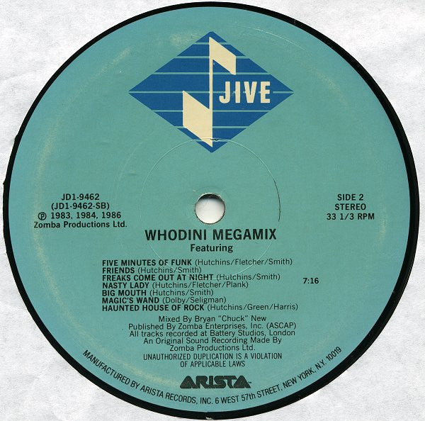 Whodini : Funky Beat (12", P/Mixed)