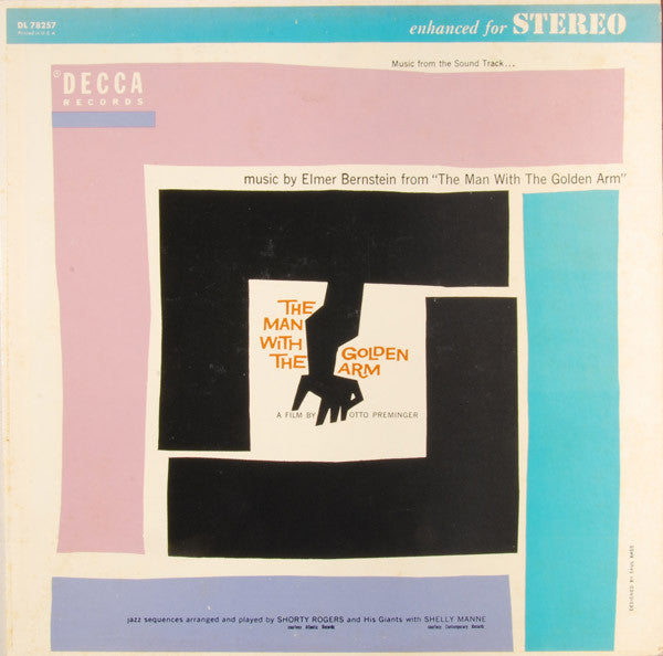 Elmer Bernstein : The Man With The Golden Arm (Soundtrack) (LP, Album, RE, Pin)